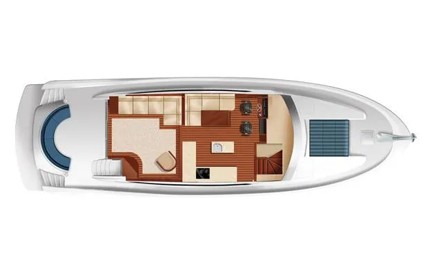 Slide: The Image of Manufacturer Provided Image: Top view layout of 2013 Hatteras 60 Motor Yacht interior. - 32