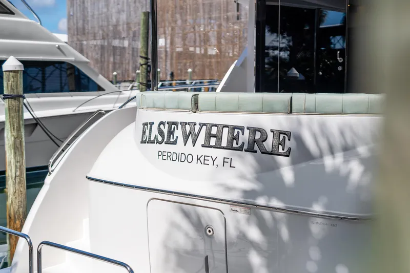 Slide: The Image of Hatteras 60 Motor Yacht 2013 named "Elsewhere" docked in Perdido Key, FL. - 8