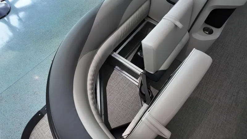 Slide: The Image of Interior of 2025 Avalon LSZ with gray upholstered seating. - 10
