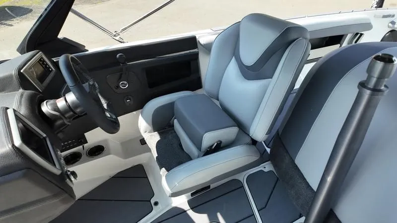 Slide: The Image of Interior of 2025 Malibu TXi with modern steering wheel and seats. - 10