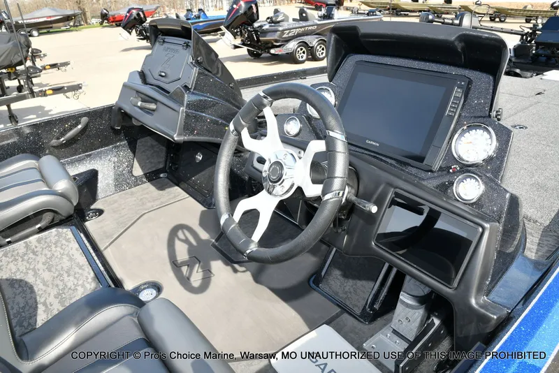 Slide: The Image of Interior view of the 2025 Nitro Z21 XL Pro Dual Console boat. - 38