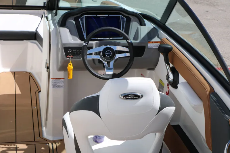 Slide: The Image of Interior of 2026 Chaparral 21 SSi featuring steering wheel and dashboard. - 20
