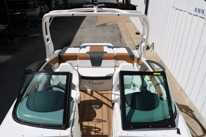 Slide: The Image of Interior of 2026 Chaparral 21 SSi with modern seating. - 24