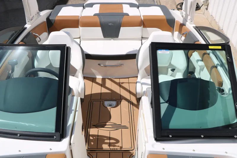 Slide: The Image of Interior of 2026 Chaparral 21 SSi with modern seating. - 26