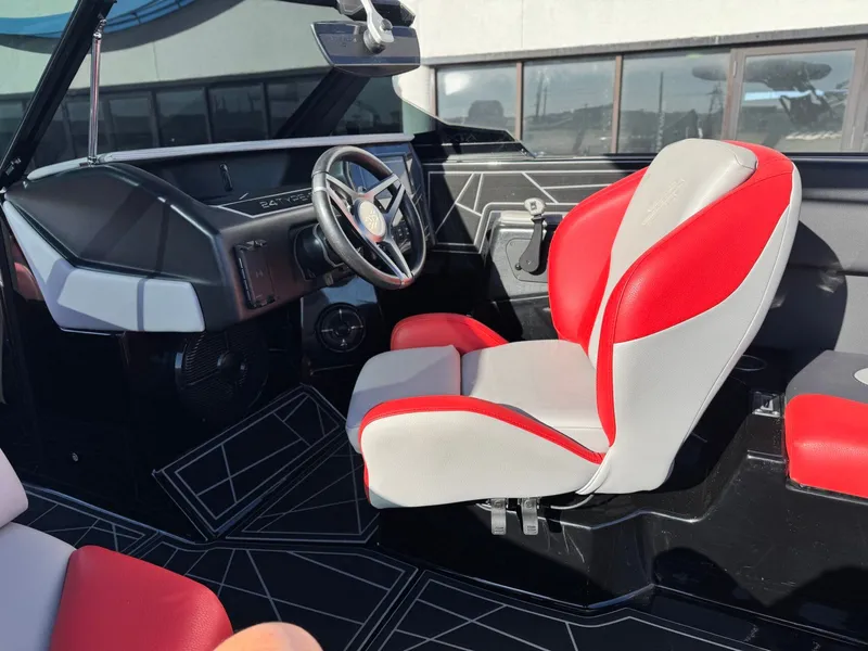 Slide: The Image of Interior of 2022 ATX Surf Boats 24 Type-S with red seat. - 13