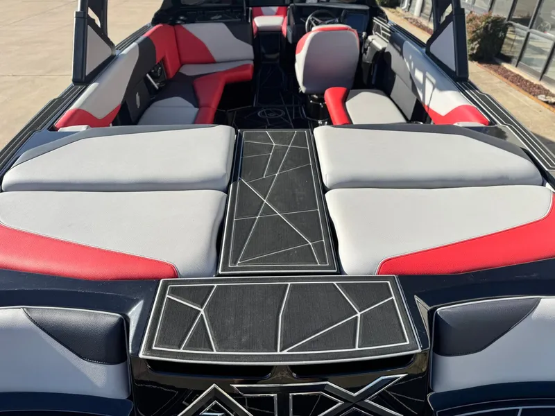 Slide: The Image of Interior of a 2022 ATX Surf Boats 24 Type-S with modern seating. - 7