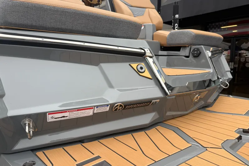 Slide: The Image of 2026 MasterCraft X24 boat with sleek design and comfortable seating. - 15