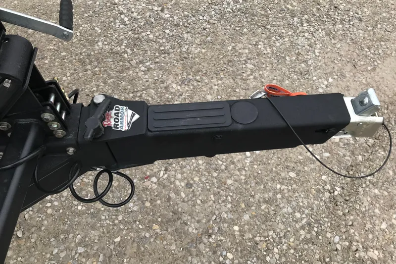 Slide: The Image of Trailer hitch of a 2022 Ranger Z185 on gravel surface. - 22