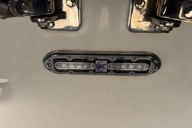 Slide: The Image of 2007 Formula 353 FASTech boat detail with mounted hardware and lighting. - 10