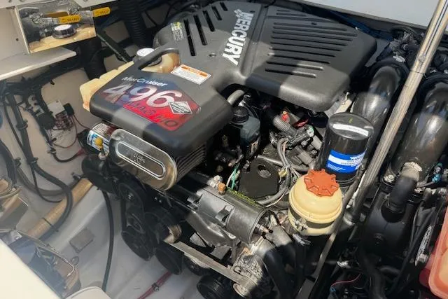 Slide: The Image of Engine of a 2007 Formula 353 FASTech boat, featuring a Mercury 496 Mag HO. - 34