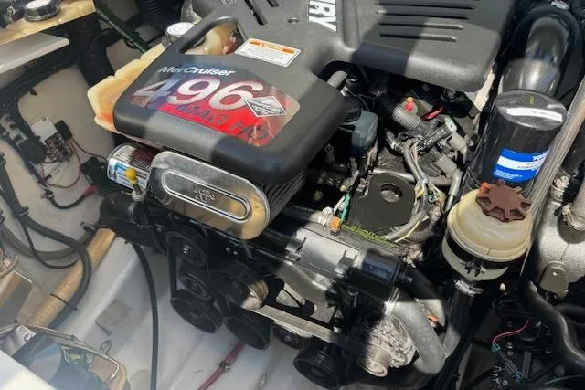 Slide: The Image of Engine of a 2007 Formula 353 FASTech boat, featuring a MerCruiser 496 MAG. - 37