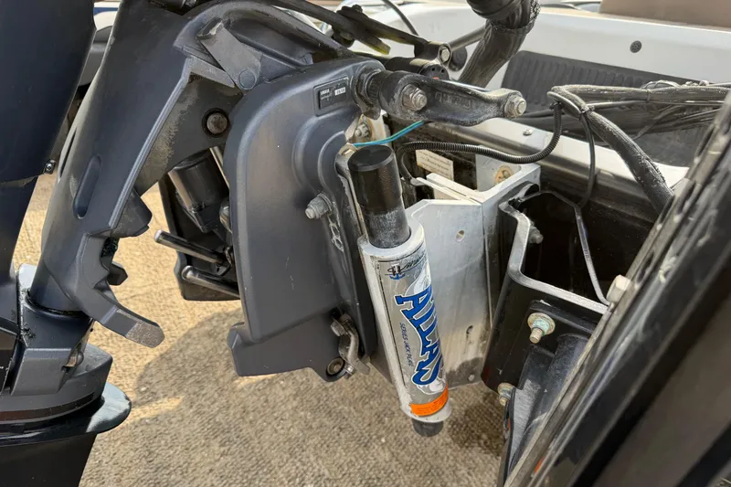 Slide: The Image of Close-up of a 2006 Ranger Z19 Comanche boat engine component. - 29