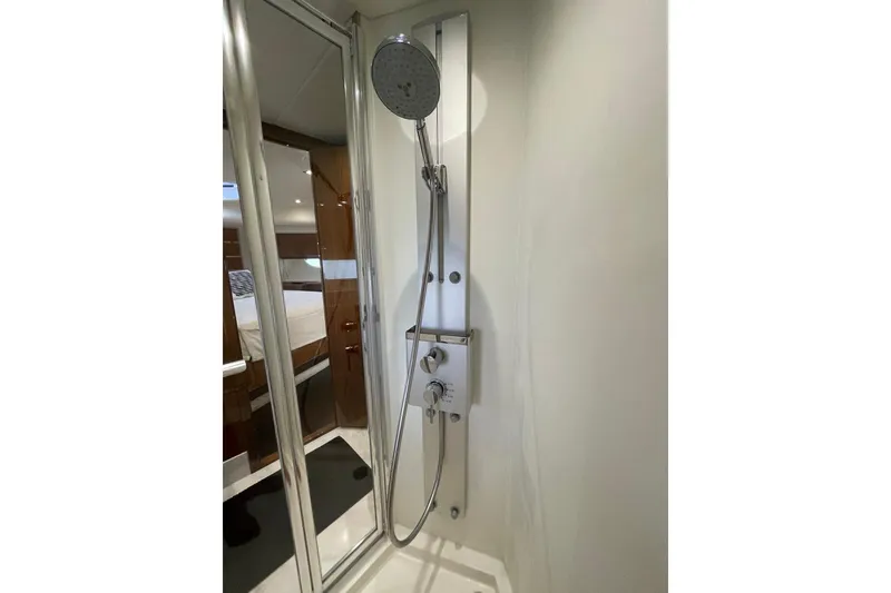 Slide: The Image of Shower area in 2016 Sunseeker Manhattan 65 yacht, featuring modern fixtures and sleek design. - 32