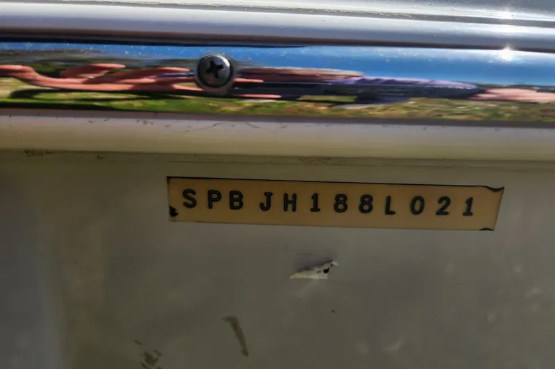 Slide: The Image of 2021 Sea Pro 172 Bay boat hull identification number (HIN) plate. - 21