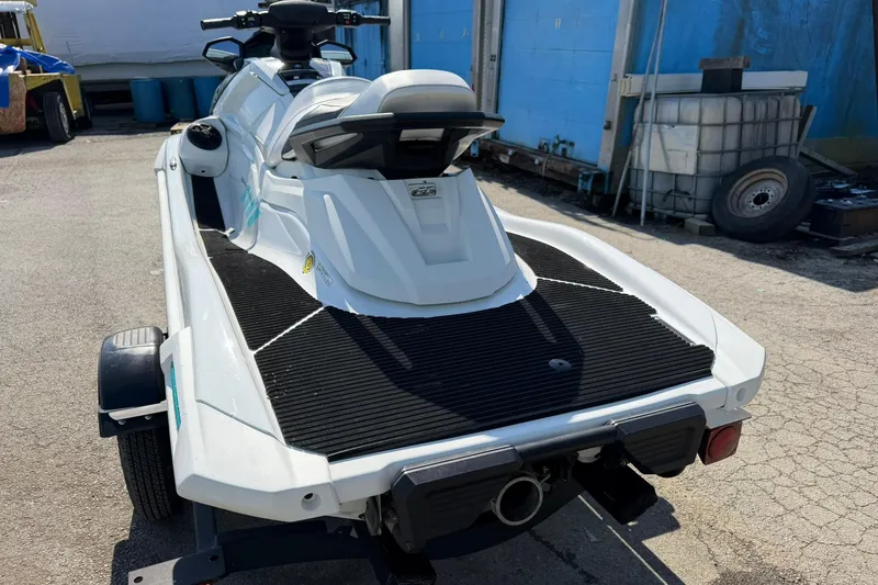 Slide: The Image of 2022 Yamaha WaveRunner VX Cruiser on trailer, rear view in outdoor setting. - 4