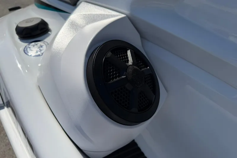 Slide: The Image of Close-up of a 2022 Yamaha WaveRunner VX Cruiser speaker detail. - 6