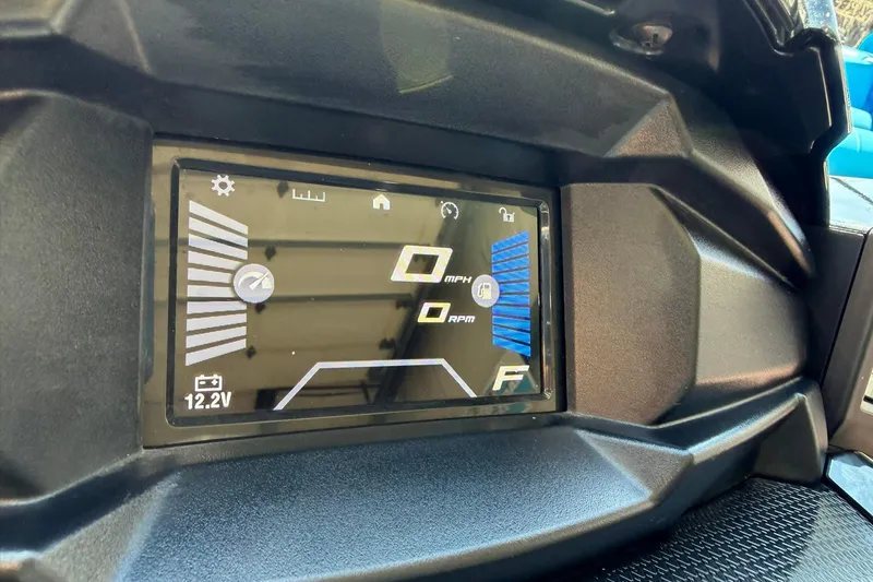 Slide: The Image of Dashboard of 2022 Yamaha WaveRunner VX Cruiser showing speed and RPM indicators. - 8