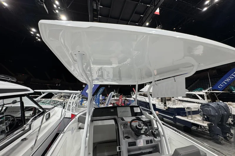 Slide: The Image of 2026 Jeanneau Cap Camarat 7.5 CC Serie 3 boat interior at a boat show. - 18