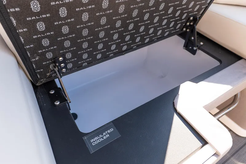 Slide: The Image of Balise Helix 24C 2025 insulated cooler compartment with branded interior design. - 28