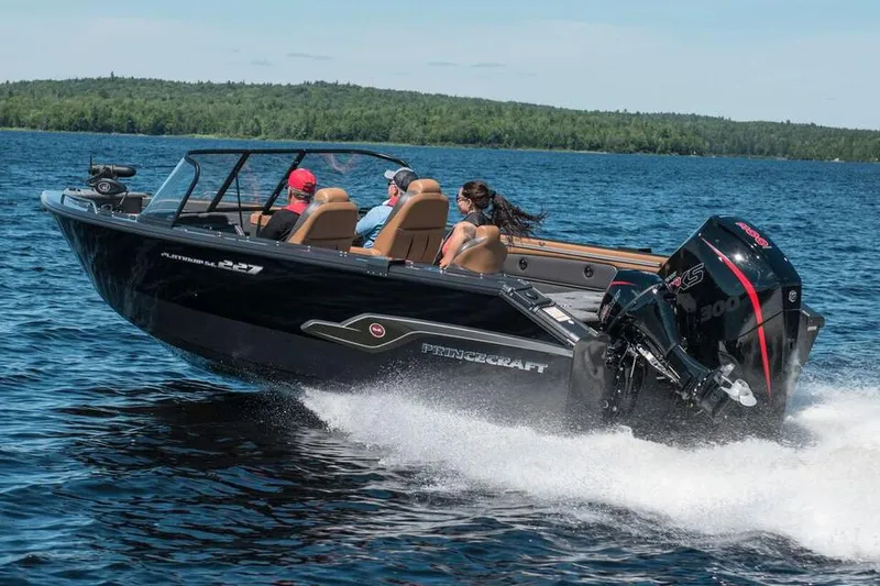 Slide: The Image of Manufacturer Provided Image: 2019 Princecraft Platinum SE 227 boat cruising on a lake. - 26