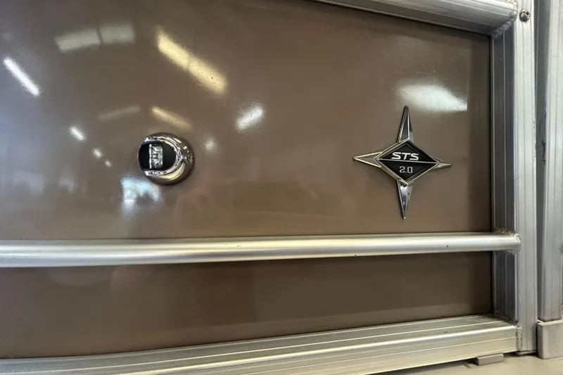 Slide: The Image of 2016 Berkshire STS Salt edition emblem and handle on metallic surface. - 16