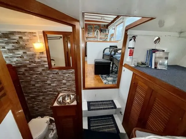 Slide: The Image of Interior of 1982 Rough Water 41 Pilothouse yacht. - 12