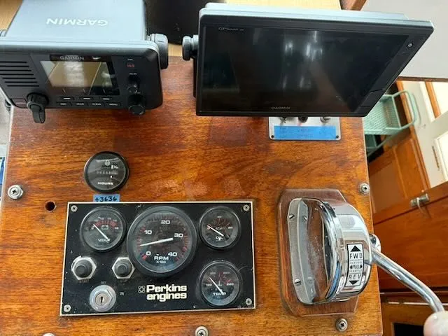 Slide: The Image of Interior of the 1982 Rough Water 41 Pilothouse yacht. - 23