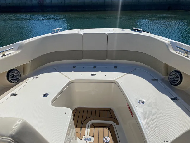 Slide: The Image of Interior view of a 2019 Boston Whaler 320 Vantage boat. - 25