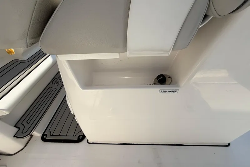 Slide: The Image of Sea Fox 288 Commander 2022 boat interior with raw water access panel. - 41