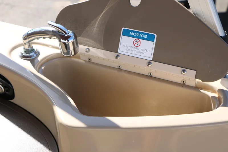 Slide: The Image of 2014 Regency Party Barge 254 XP3 sink with non-potable water notice. - 47