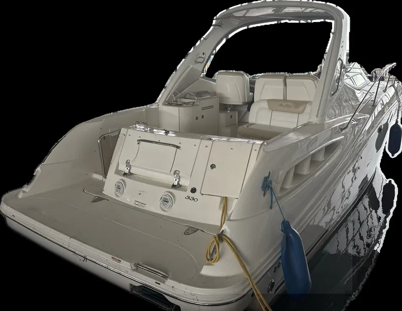 The Image of 2008 Sea Ray Sundancer 330 yacht, luxurious design, rear view. - 0