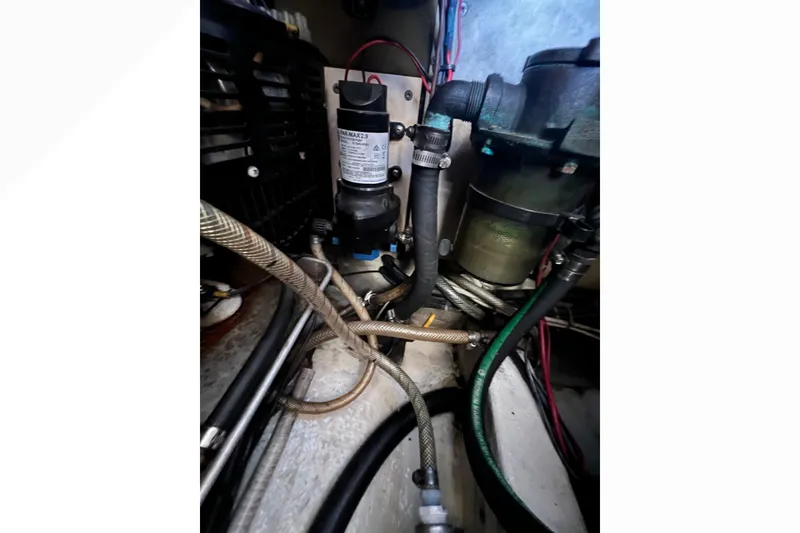 Slide: The Image of 1993 Nordic Tug 26 undergoing maintenance, showing propeller and hull details. - 101