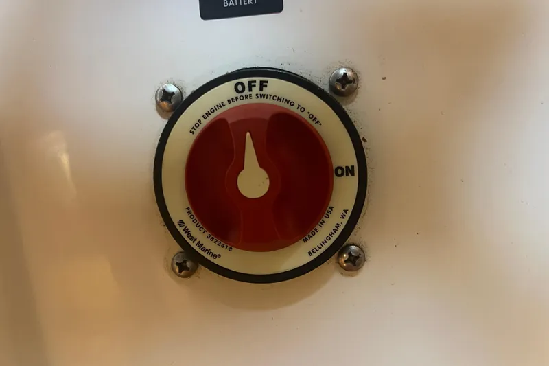 Slide: The Image of Interior of a 1993 Nordic Tug 26 boat with navigation instruments and windows. - 58