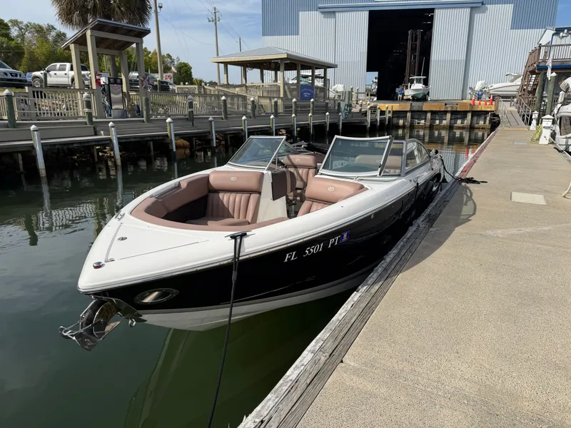Slide: The Image of 2013 Cobalt A28 boat docked in Pensacola. - 3