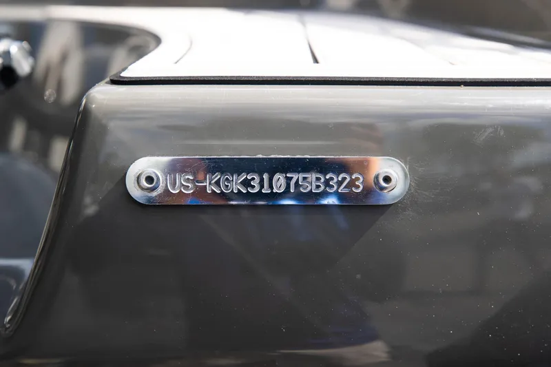 Slide: The Image of Close-up of Airship 310's identification plate, model year 2023, displaying serial number. - 18