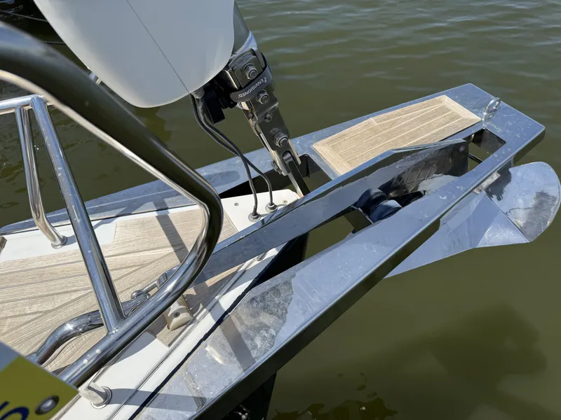 Slide: The Image of Bow of 2016 Beneteau Oceanis 60 yacht with anchor and teak decking. - 43