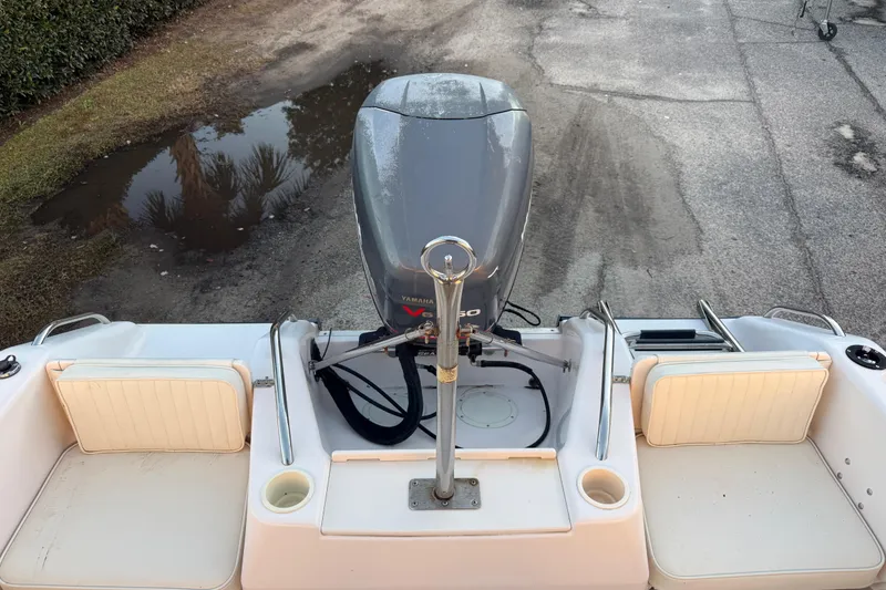 Slide: The Image of 1997 Grady-White Tournament 192 boat with Yamaha V6 outboard motor, rear seating view. - 17
