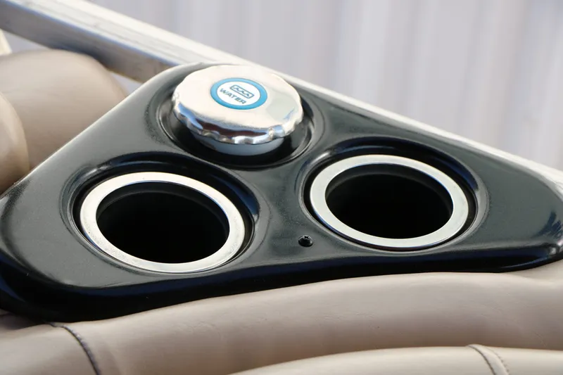 Slide: The Image of Cup holders on Sun Tracker Regency Party Barge 254 Xp3, 2014. - 49