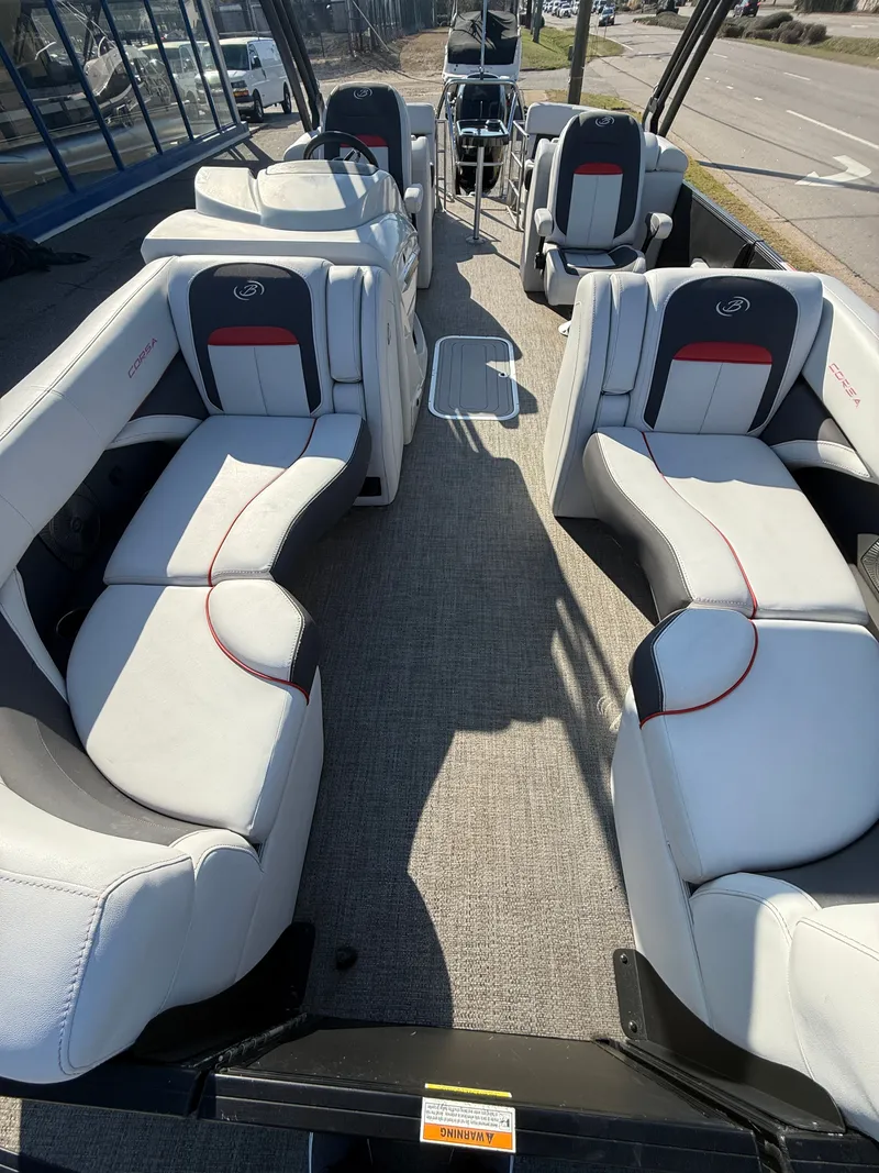 Slide: The Image of Interior of a 2021 Barletta Corsa 23QCSS Coastal Edition pontoon boat. - 9