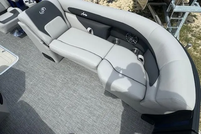 Slide: The Image of Luxurious seating on 2026 Barletta ARIA 22UC pontoon boat with premium upholstery. - 10