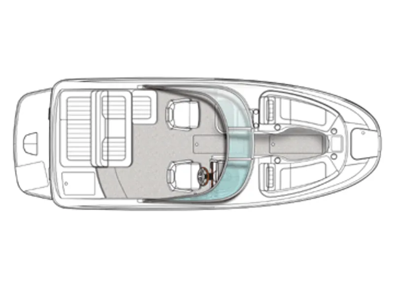 Slide: The Image of Manufacturer Provided Image: Top view of 2014 Sea Ray 220 Sundeck boat layout. - 20