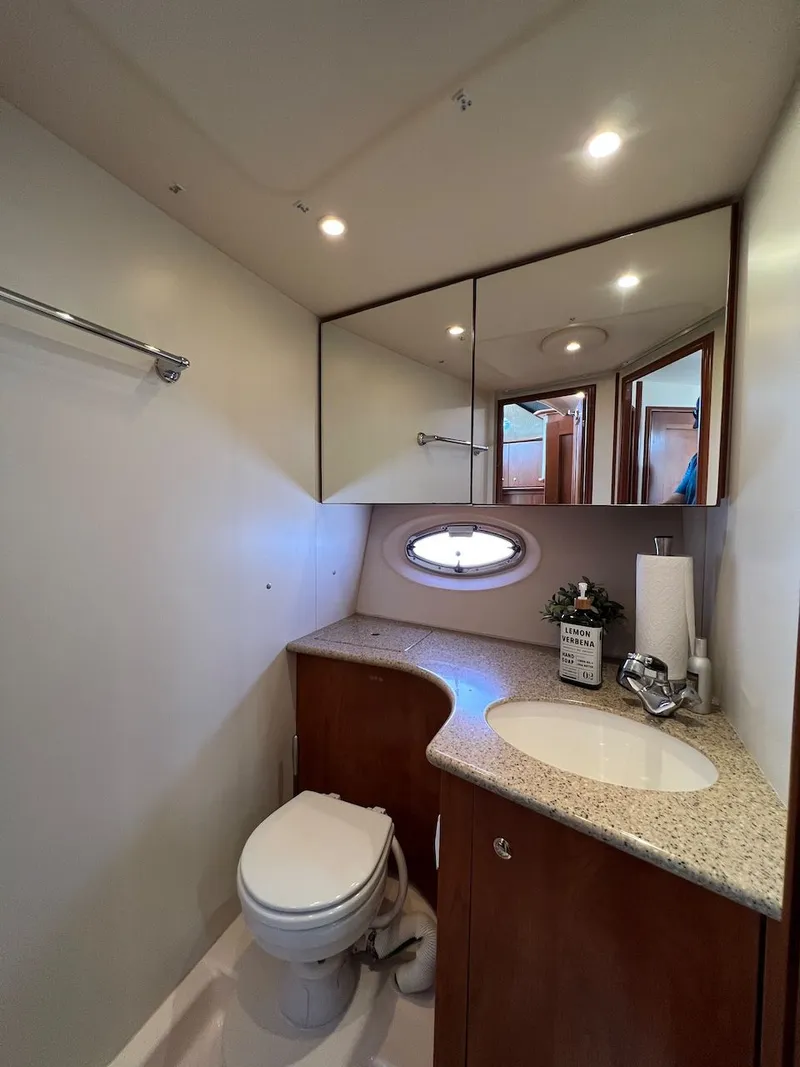 Slide: The Image of Interior of 2007 Silverton 36 Convertible yacht kitchen area. - 28