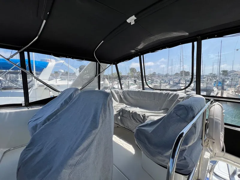 Slide: The Image of Interior view of a 2007 Silverton 36 Convertible yacht bathroom. - 34
