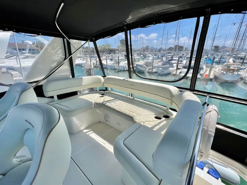 Slide: The Image of Interior of a 2007 Silverton 36 Convertible yacht in harbor. - 39