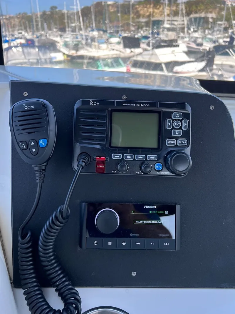 Slide: The Image of Interior of a 2007 Silverton 36 Convertible with helm seat. - 47