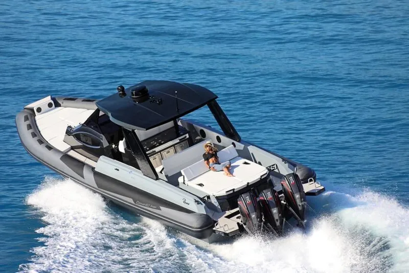 Slide: The Image of 2026 Ranieri Cayman 45.0 Executive cruising on blue ocean waters. - 3