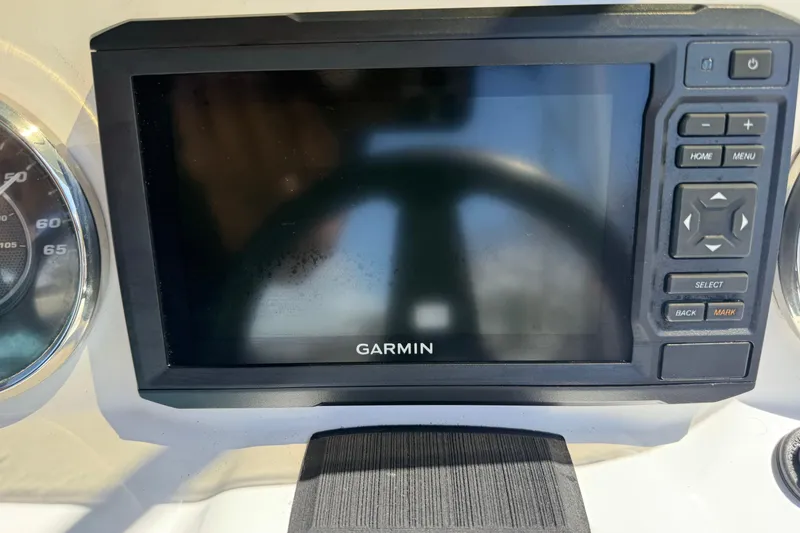 Slide: The Image of Garmin display on 2023 Hurricane SunDeck Sport 205 OB boat dashboard. - 20