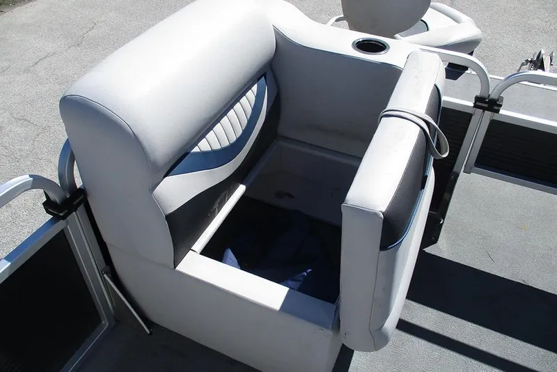 Slide: The Image of 2018 Apex Marine 820 Lanai Sport Cruise Adventure boat seat with storage compartment. - 15