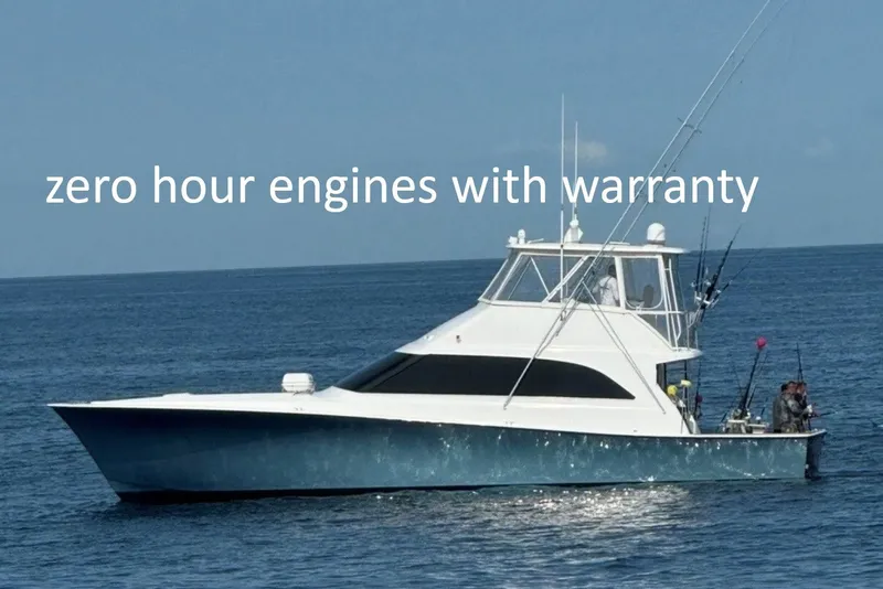 The Image of 1998 Ocean Yachts 53 Super Sport with zero-hour engines and warranty on open sea. - 0