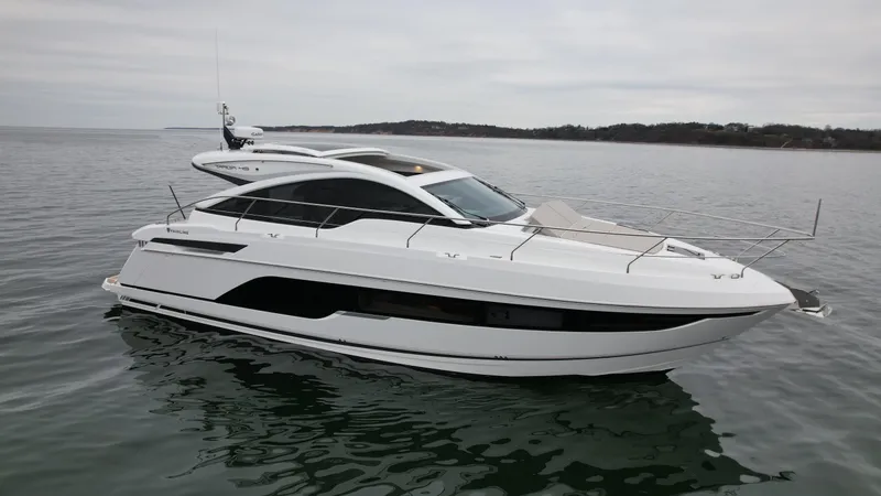 The Image of 2024 Fairline Targa 45 GT luxury yacht on calm waters. - 0